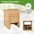 thumbnail image 3 of Gymax Solid Wood Compost Bin with Lockable Sliding Door Flip-top Opening Gas Rods, 3 of 9