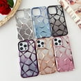 thumbnail image 2 of Luxury Electroplated Geometric Glitter Bling 3D Cube Diamond Soft Shockproof Case Compatible with iPhone 13 Pro Max, Sliver, 2 of 9