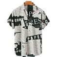 thumbnail image 3 of Camisas con gráficos de periódicos para hombres, ropa con impresión 3D, camisas hawaianas de playa, blusas de manga corta Y2K, ropa vintage, blusa con solapa, 3 of 5