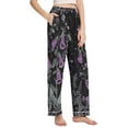 thumbnail image 2 of FORMRS Women's Pajama Pants with Pockets Soft Comfy Loungewear Sleep Bottom, Sizes S-2XL, Gothic Floral Print, 2 of 8