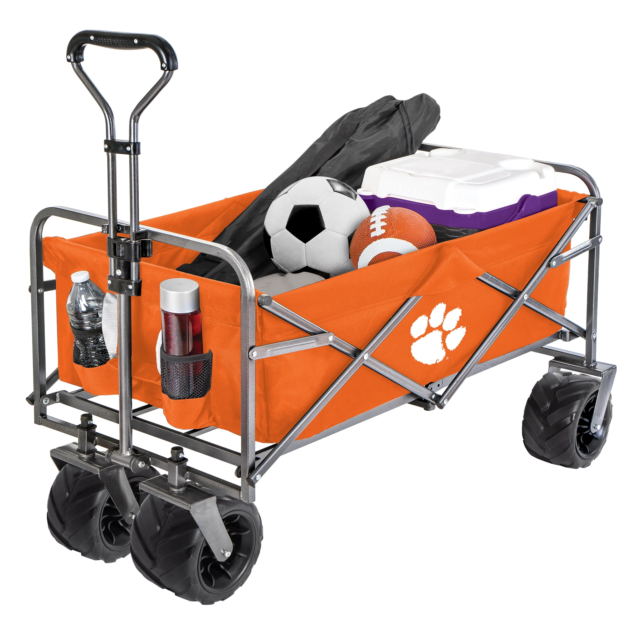 Smart Design Collegiate Heavy Duty Sports Wagon- Clemson Tigers