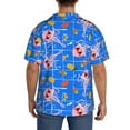 thumbnail image 3 of Gukieu Tropical Jellyfishes Print Men's Short-sleeved Shirts, Button-down Pocket Shirts, T-shirts, Beach Vacation Travel Summer Clothing-X-Large, 3 of 5