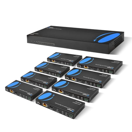 OREI 1x8 HDMI Extender Splitter 18Gbps HDBaseT Multiple Over Single Cable CAT6/7 HDR - Up to 400 Ft (UHD18-EXB400-K) - image 8
