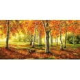 thumbnail image 2 of Richter, Cornelia 24x14 Black Ornate Wood Framed with Double Matting Museum Art Print Titled - Herbststimmung, 2 of 4