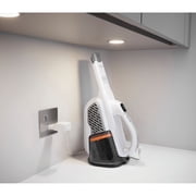 BLACK+DECKER Cordless Handheld Vacuum, AdvancedClean+, with XL Crevice Tool and Dust Bin, White, HHVK320J10