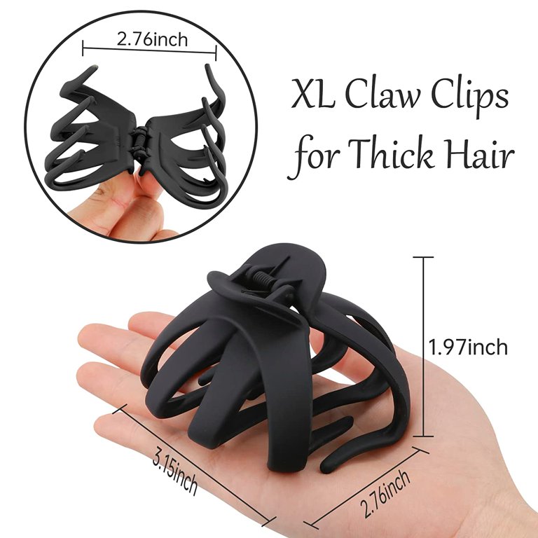 Large Octopus Matte Jumbo Hair Clips for Thick Hair - 5  display picture 1