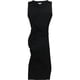 thumbnail image 1 of bar III Vestido Midi Vaina Fruncido para Mujer, Negro, XX-Pequeño, 1 of 2