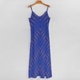 thumbnail image 5 of Dotted Chevron Orange And Blue Sleeveless Dress Loose Women's Dress Dresses Luxury Evening Dresses, 5 of 9