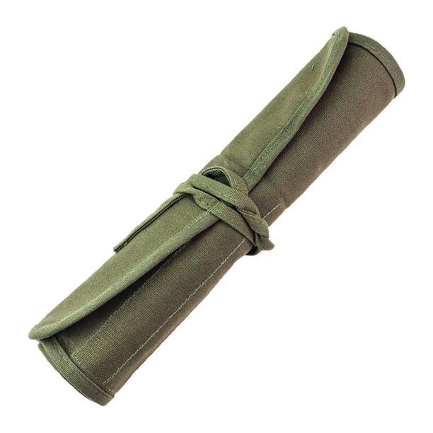 Nestingho Estuche Enrollable Verde De Lona Para Pinceles De Pintura Con Gran Capacidad Y Compartimentos Organizadores