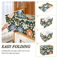 thumbnail image 2 of Yayeee Collapsible Cube Storage Bin with Lid Fabric Closet Decorative Basket with Handles, Blue Geometric Flowers, 2 of 7