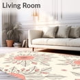 thumbnail image 2 of ODIKA 6'x9' Machine Washable Non-Slip Area Rug, Mystical Enchanted Garden Botanical Whimsical Ethereal Delicate High Traffic Rug, Pink, 541960, 2 of 7
