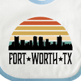 thumbnail image 4 of Inktastic Fort Worth Texas Skyline Retro Boys or Girls Baby Bib, 4 of 4
