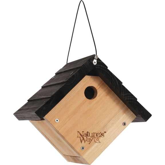 Nature's Way Bird Products CWH1 Cedar Wren House, 8" x 8.875" x 8.125"