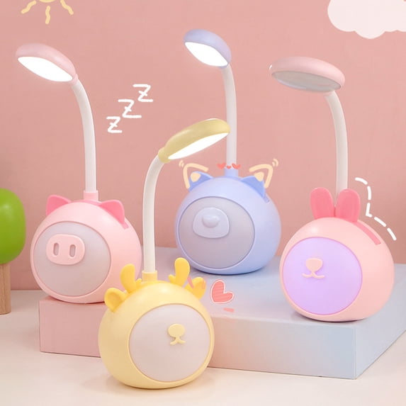 Sunjoy Tech LED Night Lamp Flexible Hose Design Non-Glaring Flicker Free Eye Protection Dimmable Decorative Ultra-Bright Indoor Cartoon Night Lamp Eye-caring LED Light Bedroom Supplies