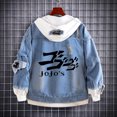 thumbnail image 3 of JoJo's Bizarre Adventure Chaquetas vaqueras Anime Fifures Hole Coat Sudaderas Para Hombres Jean Cosplay disfraces regalos de navidad, 3 of 5