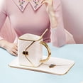 thumbnail image 4 of 2x Taza de con Forma de Bolsa Creativa con Posavasos Y de Cucharas Taza de Té de 310 Ml Vasos Resistentes Capacidad ProduktProduktqualität von Matreialien BLESIY Taza de café, 4 of 8