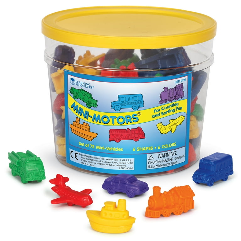 Learning Resources Mini-Motors Counters, Preschool Toys, Ages 3+