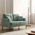 thumbnail image 2 of Modern Loveseat Sofa with Waterproof Fabric, 2 Seater Sofa with USB Charging Ports and Deep Seat, Comfy Couch for Small Space, Living Room, Bedroom (Baby Blue), 2 of 7