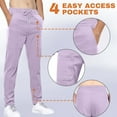 thumbnail image 4 of Resicozy Mencomfy Cargo Pants, Men Comfy Multipants - High Stretch Multi-Pocket Durable Drawstring Cargo Pants Relaxed Fit Light Purple S, 4 of 6