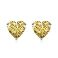 thumbnail image 1 of Charming Yellow Heart Stud Earrings, 1 of 5