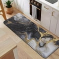 thumbnail image 5 of Black White Gold Marble Pattern Kitchen Rug Mat,Kitchen Runner Rugs Non Skid Washable,Decorative Kitchen Floor Mats for Kitchen,Sink,Laundry,17"x47.2", 5 of 7