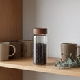 thumbnail image 7 of Glass Spice Jars with Airtight Wood Lids Tall Food Storage Containers with Labels for Pantry Organization Herbs Seasoning Sugar Coffee Beans Tea Canisters, 7 of 7