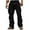 Black, variant on qucoqpe Men's Corduroy Cargo Pants Classic Casual Solid Work Trousers with Pockets for Men