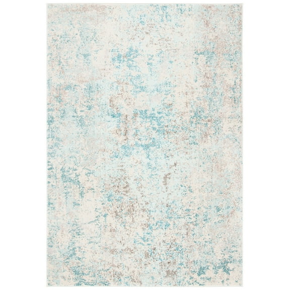 SAFAVIEH Madison Nita Vintage Floral Area Rug, Ivory/Teal, 2'2" x 4'