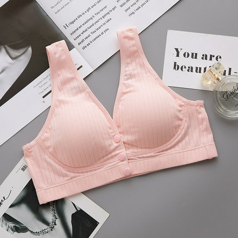 Women's Lingerie Naughty Vest Type Underwear Gathered Feeding Bra with  Front Buckle for Women 