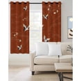 thumbnail image 2 of Japanese Style Kitchen Curtains Vintage Art Cranes Ocean Wave Red Cafe Short Curtains for Bathroom Blackout Window Curtain Grommet Small Window Treatment Drapes for Bedroom Living Room 27.5"x39"x2, 2 of 9