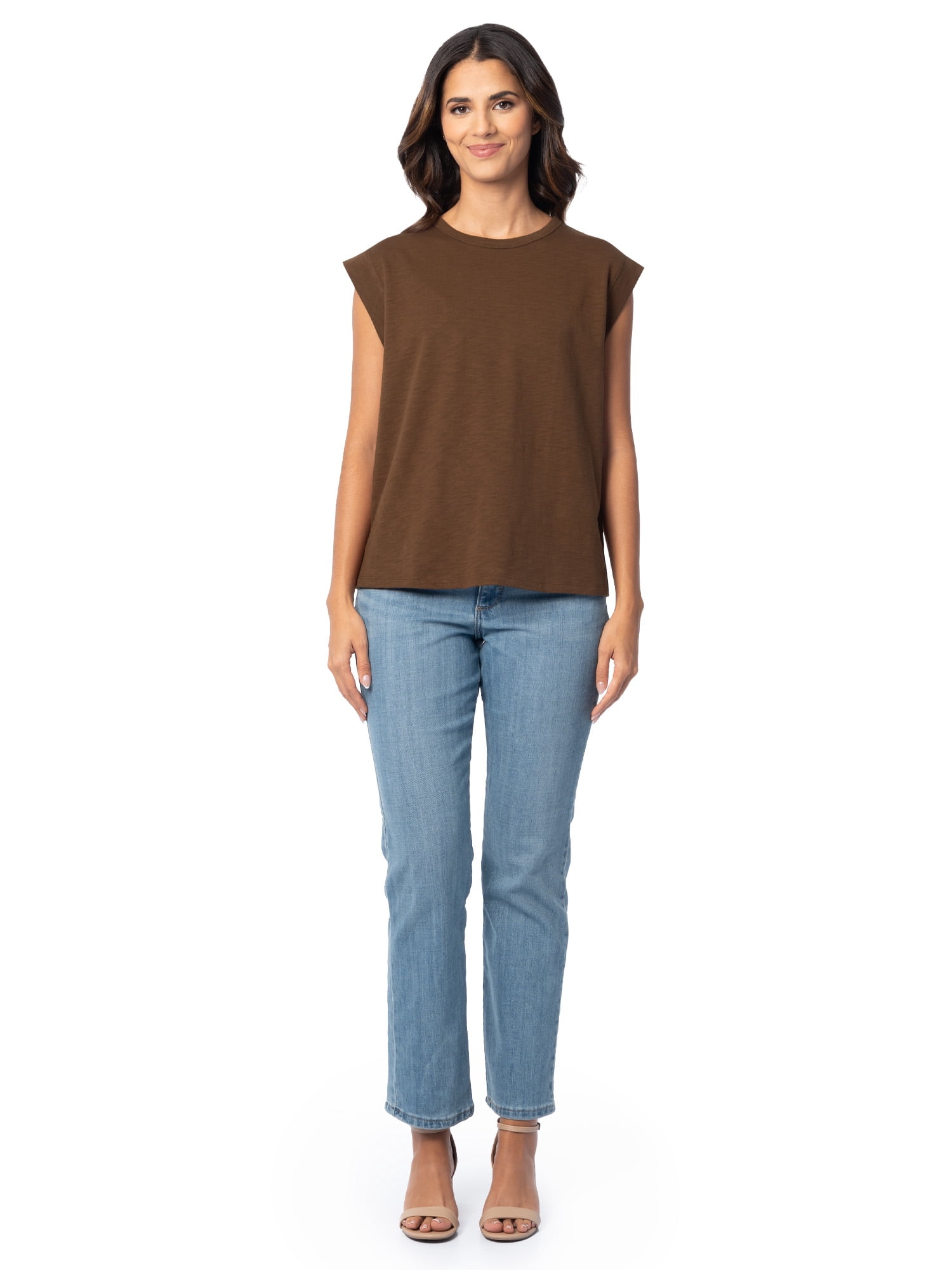 Time and Tru Women's Muscle Tee, Sizes XS-XXXL
