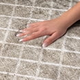 thumbnail image 3 of Addison Rugs Dream Shag Premium Machine Washable Transitional Lattice Taupe Rectangle Rug, 3' x 5', 3 of 8