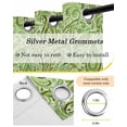 thumbnail image 5 of Vintage Green Blackout Curtains for Bedroom - 84 Inch Long Light Blocking 2 Panels Set, Retro Botanical Abstract Art Thermal Insulated Living Room Drapes Grommet Window Curtains 52"x84", 5 of 8