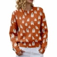 thumbnail image 6 of Certgust Sweatshirt for Women Under $15 Womens Halloween Graphic Print Long Sleeve Knit Pullover Sweater with Cozy Seasonal Style, 6 of 9