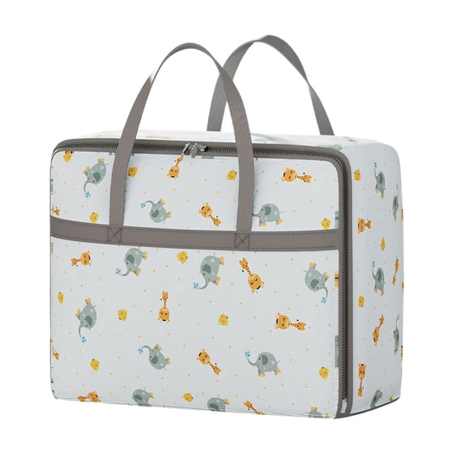 Ohufall Organisateurs et Rangement de Garde-Robe Épais Robustes Très Grands Sac Fourre-Tout pour Vêtements Sac de Rangement Poignée Renforcée Double Fermeture Éclair Économiseur d'Espace