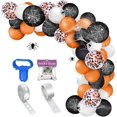 thumbnail image 1 of El kit de arco de guirnalda de globos incluye globos de confeti blanco y negro naranja con telaraña para el fondo de fiesta, decoración para el aula Afortunado Sencillez, 1 of 5