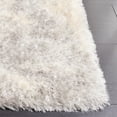 thumbnail image 3 of SAFAVIEH Cloud Rachelle Distressed Polyester Shag Area Rug, Ivory/Gray, 5'3" x 7'7", 3 of 7