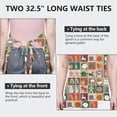 thumbnail image 6 of Multicolor Christmas Apron-Garden Aprons for Women with Pockets-Cotton Linen Waterproof Kitchen Cooking Gardening Aprons Adjustable for Kitchen,Cooking,BBQ and Salon 32"x27", 6 of 7