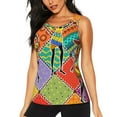 thumbnail image 2 of Picia Dancing African Womans Pattern Women's Workout Tank Top,Breathable Activewear,Slim Fit Athletic Top,Versatile Workout Moisture-wicking top-Medium, 2 of 9