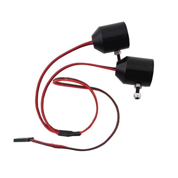 Tholdsy 1 par de modelos de faros de coches, luz de Metal, actualización, modificación, focos, potente brillo, faros, herramienta de iluminación Kits de construcción modelo Negro Tholdsy FN010266-01
