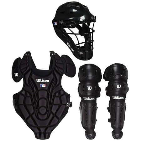 Wilson EZ Gear Catcher's Equipment Kit Youth Large/Extra Large, Ages 7-12, Black