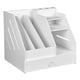 thumbnail image 1 of Resistente organizador de escritorio con soporte para archivos de revistas para organización y almacenamiento de oficinas compartimentos Gloria Almacenamiento de archivos de autoensamblaje, 1 of 9