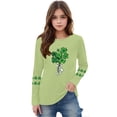 thumbnail image 3 of Blusas y camisas de manga larga con cuello redondo, moda del Día de San Patricio, blusa informal con estampado bonito de manga larga para niños y niñas., 3 of 5