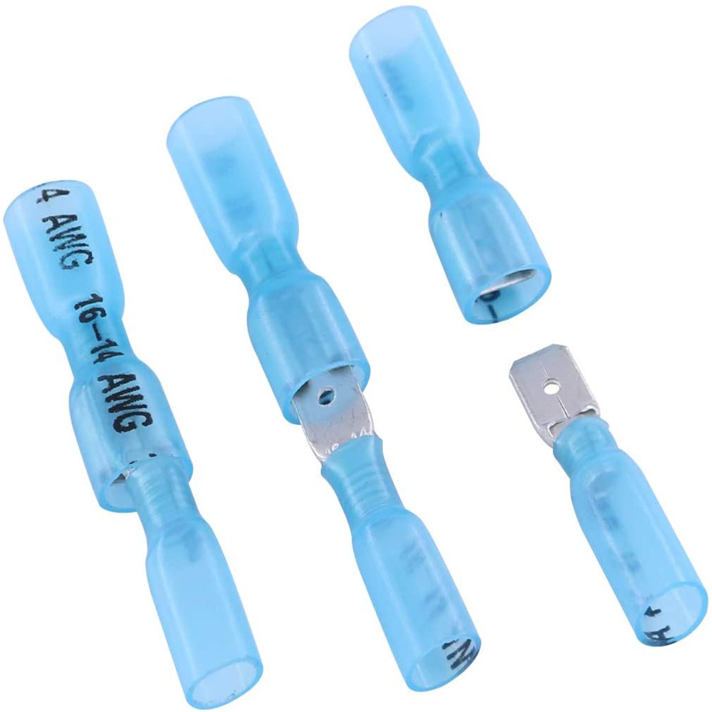 300PCS Electrical Heat Shrink  Wire Connectors Male and Female Spade Terminals