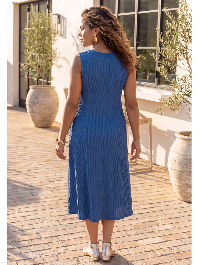 knit tank dress plus size Catherines Women's Petite Crushed Jersey silk-agr