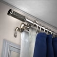 thumbnail image 2 of Contemporary Home Living 90.5" Silver Solid Contemporary Triple Curtain Rod, 2 of 2