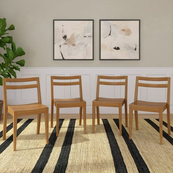 Now Furniture Dining Room Chairs Set of 4, Solid Wood Modern Kitchen Chair