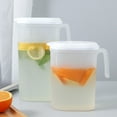 thumbnail image 7 of SLYNSHome Plastic Pitcher with Lid Large Clear Water Jug Ice Tea Pitcher Lemonade Juice Beverage Jar with Handle for Hot Cold Coffee Drink - 7.8 inch, 7 of 7