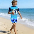 thumbnail image 6 of ITSAME Boys Swimsuit Set Printed Tops and Swim Trunks Quick-Dry Seaside Surfing Swimwear 2-Piece Multicolor Size 11-12, 6 of 9