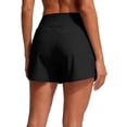 thumbnail image 5 of Nestiefly 2 in 1 Double Layer Running Shorts for Women High Waisted for Athletic Tennis Workout with Pockets Black M, 5 of 6